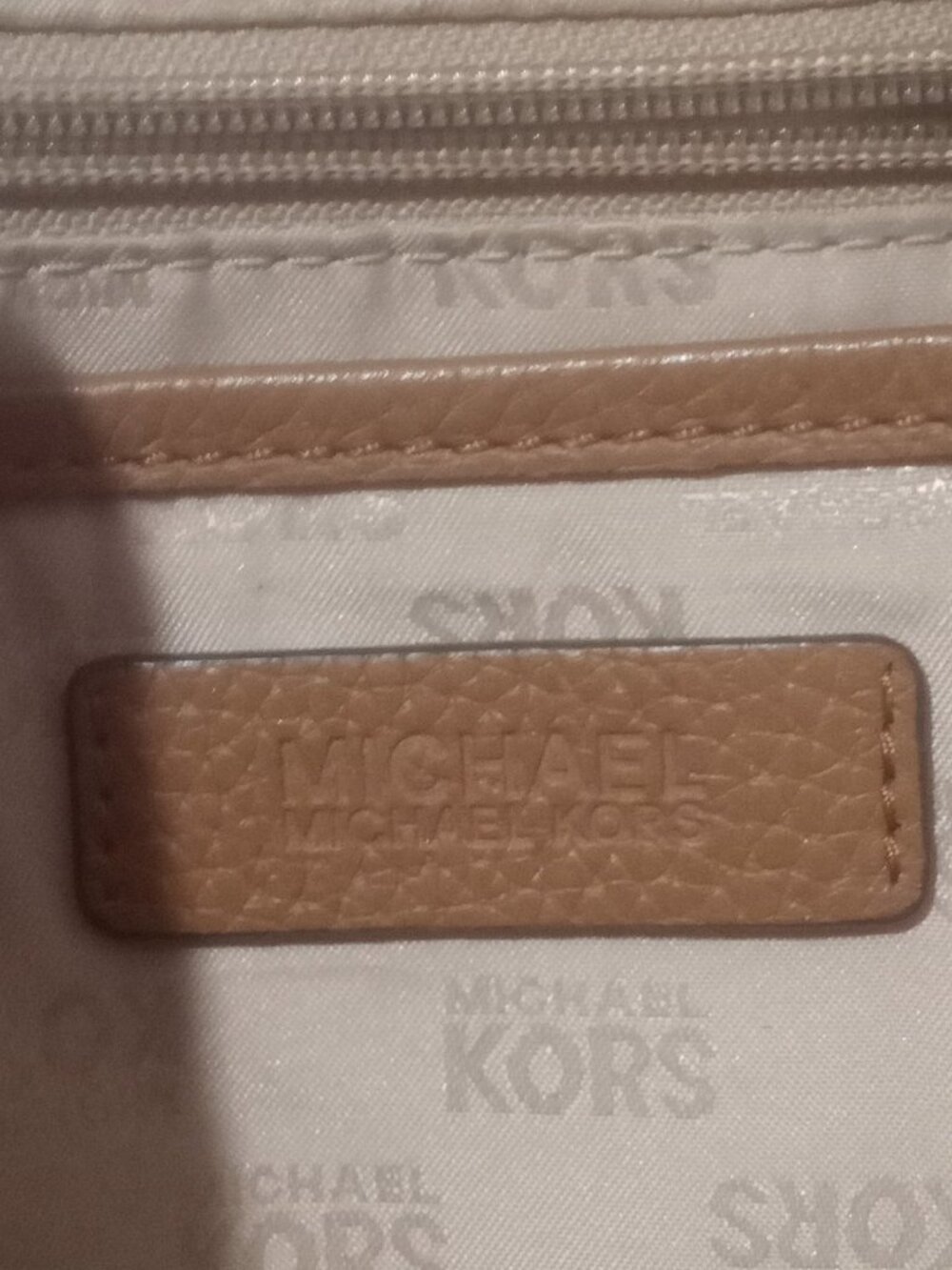MICHAEL KORS Abbey Brown Pebbled Leather Gold Tone Studs Backpack - Picture 12 of 15